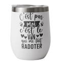Tumbler verre à vin 12 oz personnalisé 🍷✨