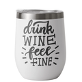 Tumbler verre à vin 12 oz personnalisé 🍷✨