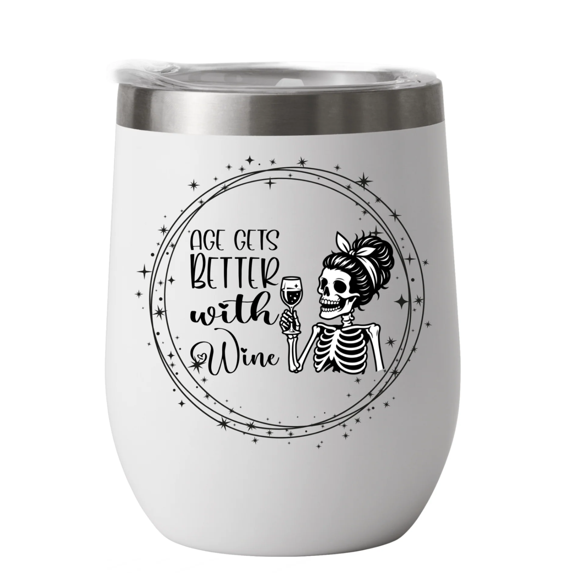 Tumbler verre à vin 12 oz personnalisé 🍷✨