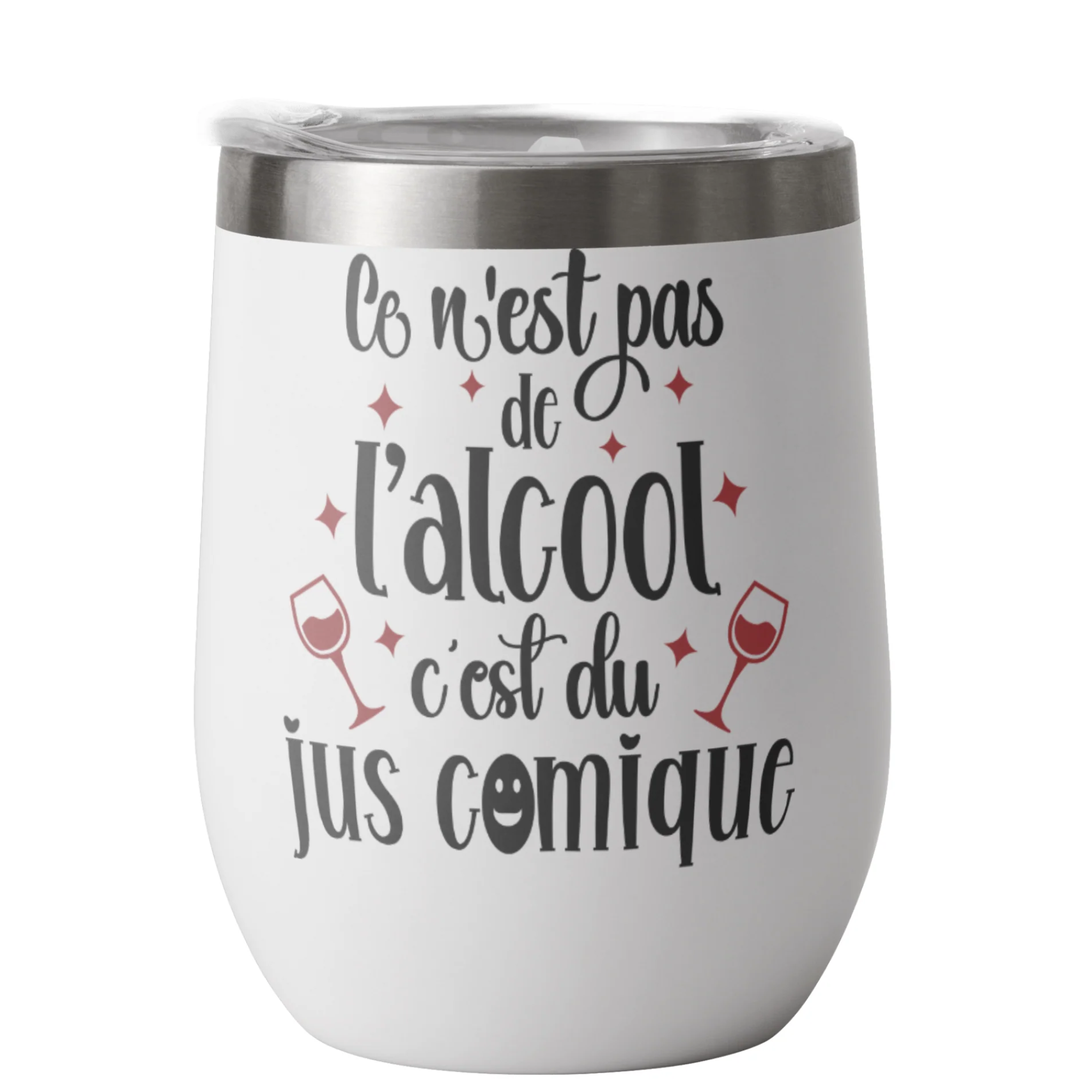 Tumbler verre à vin 12 oz personnalisé 🍷✨