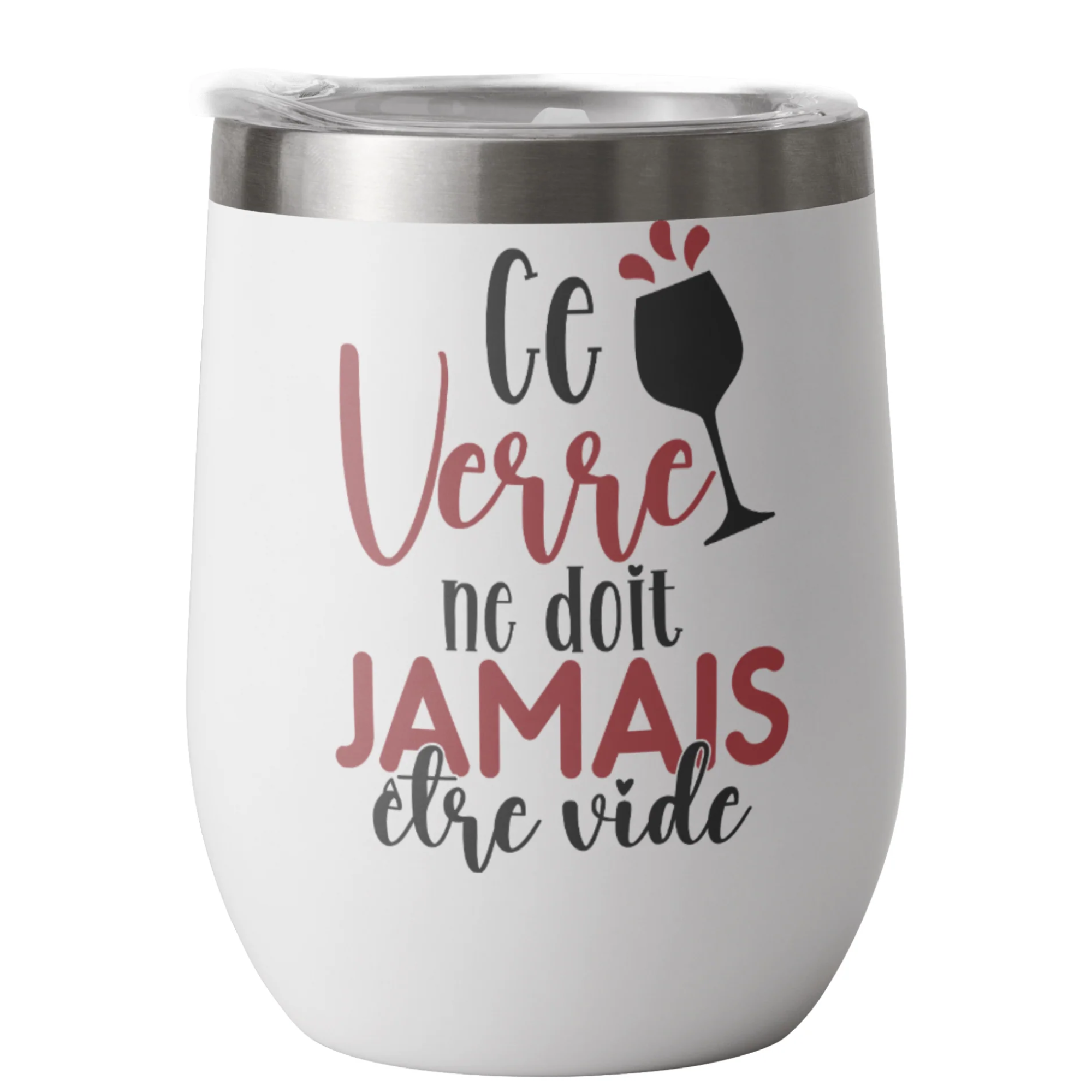 Tumbler verre à vin 12 oz personnalisé 🍷✨