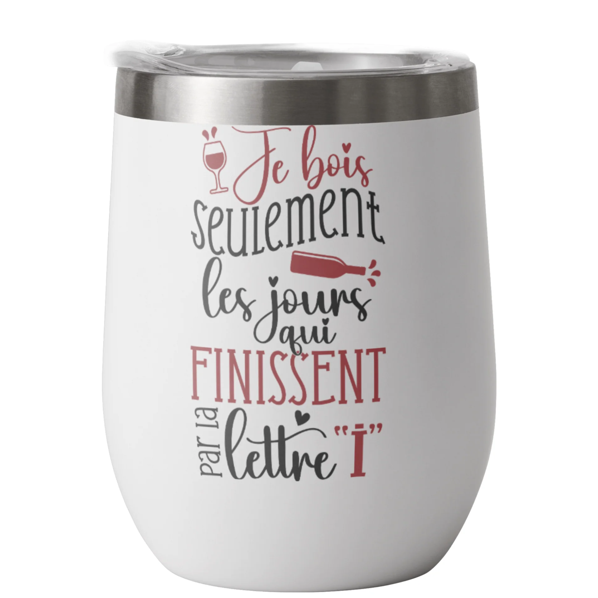 Tumbler verre à vin 12 oz personnalisé 🍷✨