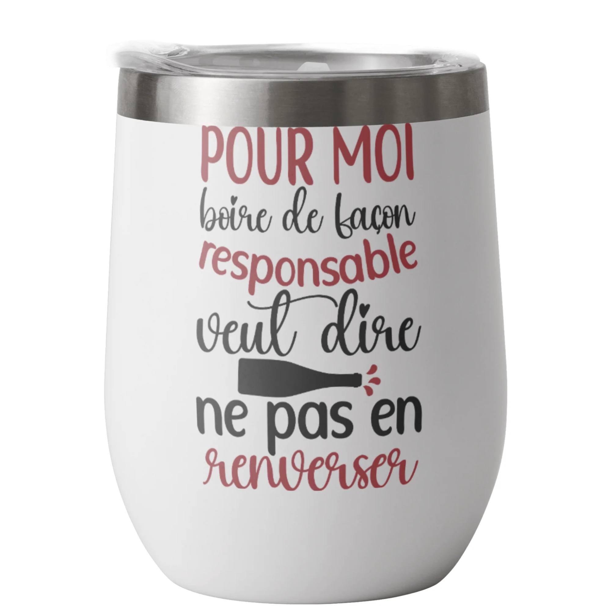 Tumbler verre à vin 12 oz personnalisé 🍷✨