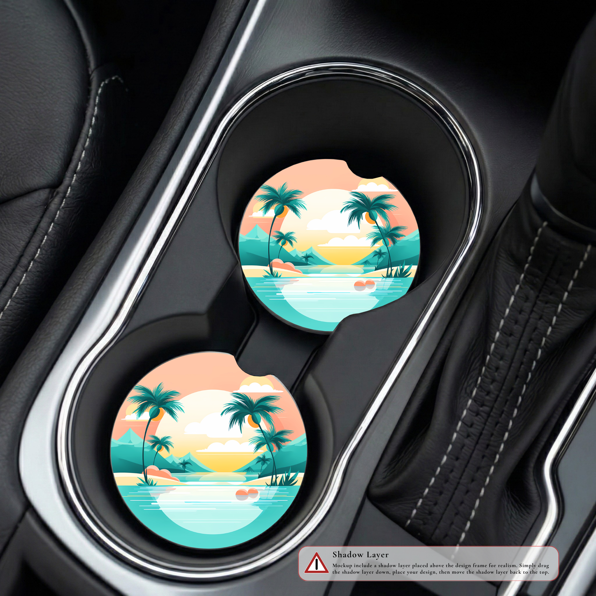 Sous-verre pour voiture – personnalisés