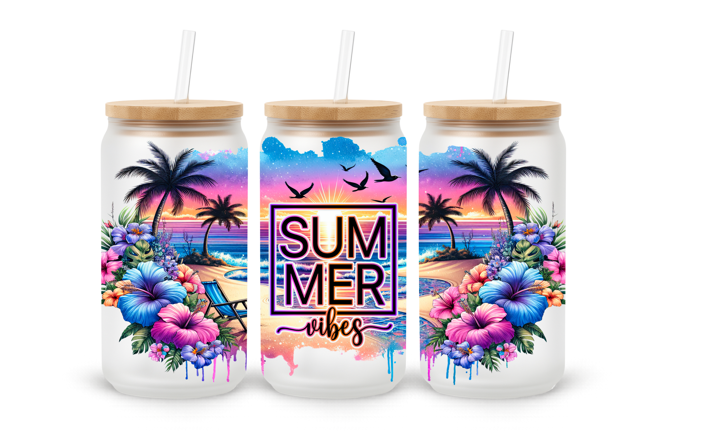 Verre givré 16 oz – Summer Vibes