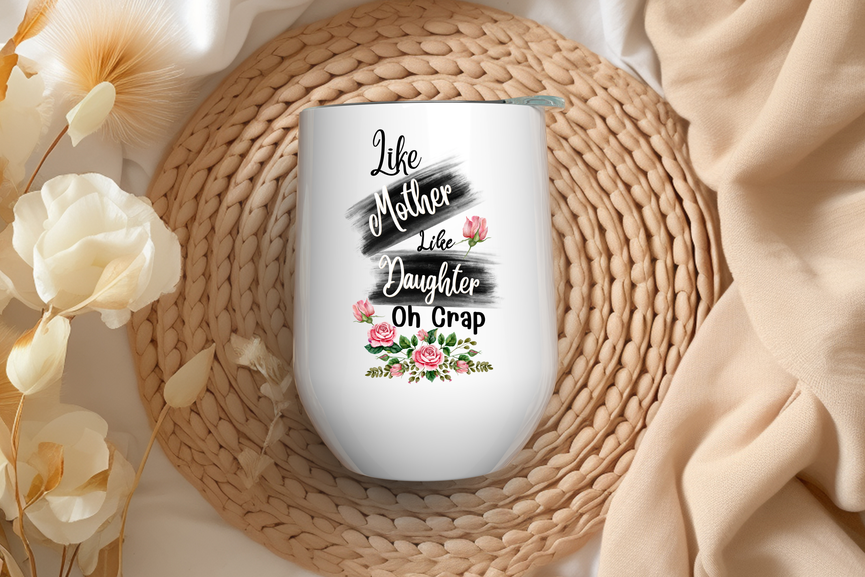 Tumbler verre à vin 12 oz personnalisé 🍷✨