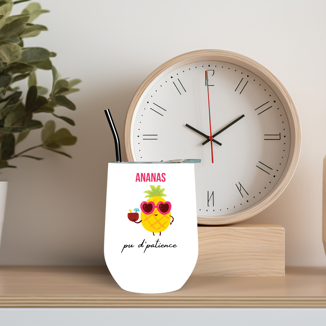 Tumbler verre à vin 12 oz personnalisé 🍷✨