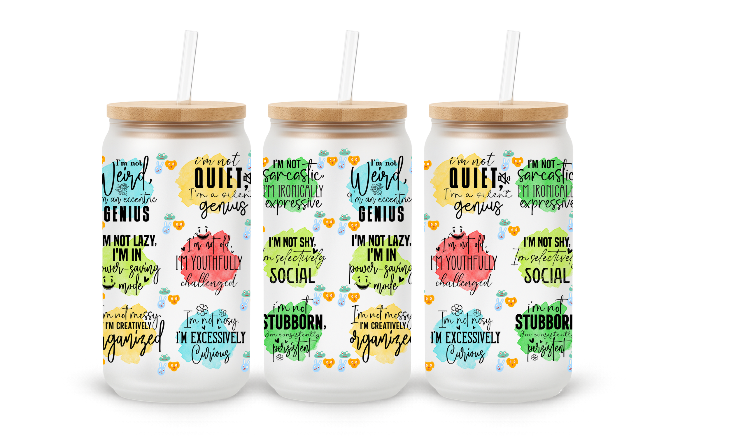 Verre givré 16 oz – Positive Attitude Quotes