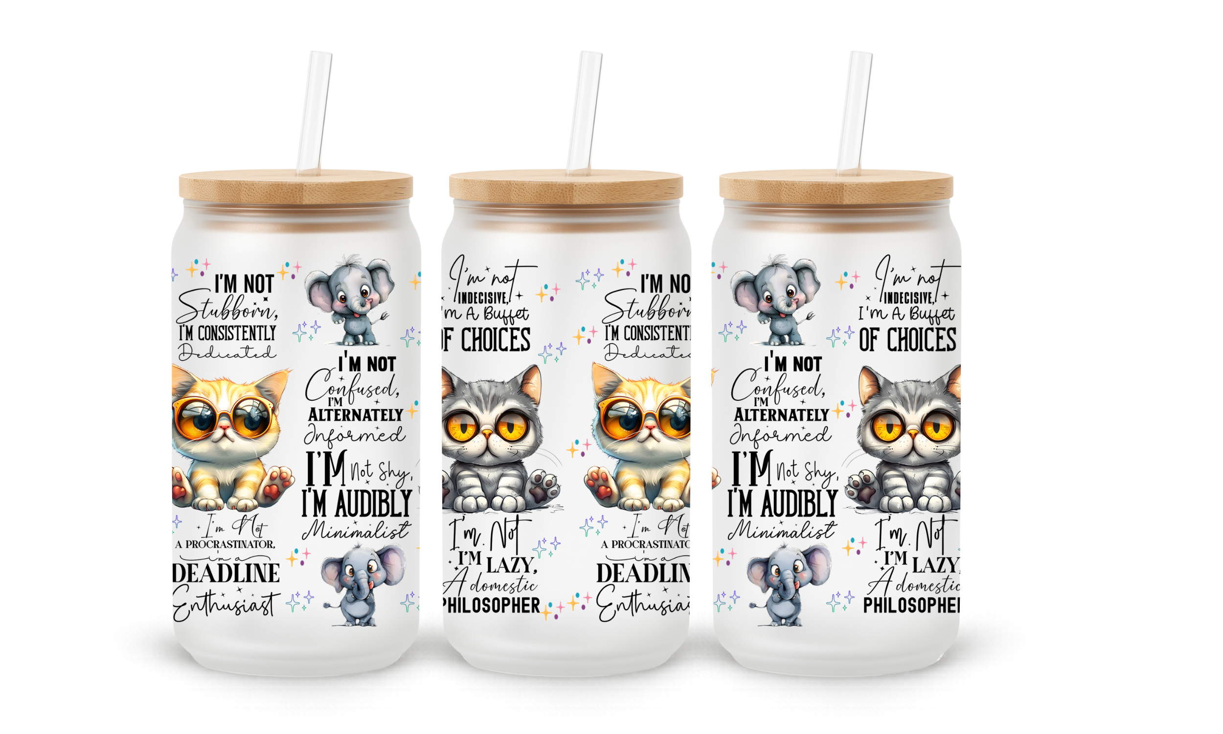 Verre givré 16 oz – Cute Personality Quotes