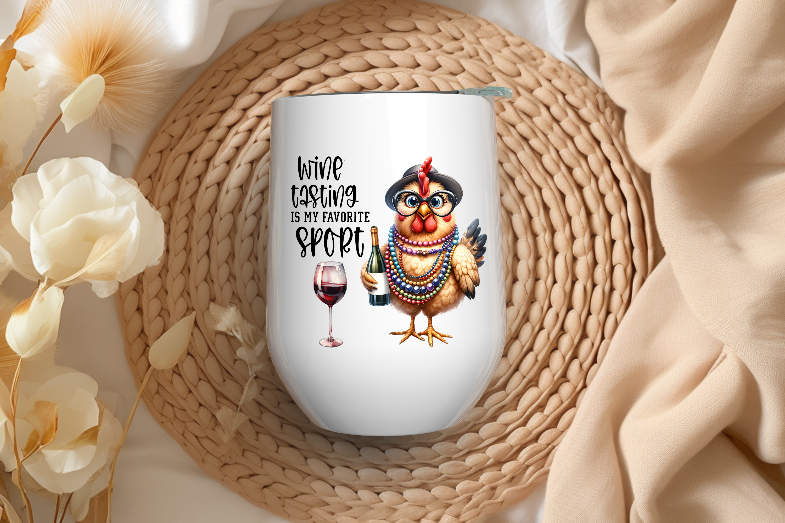 Tumbler verre à vin 12 oz personnalisé 🍷✨
