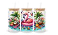 Verre givré 16 oz – Flamingo Tropical Vibes
