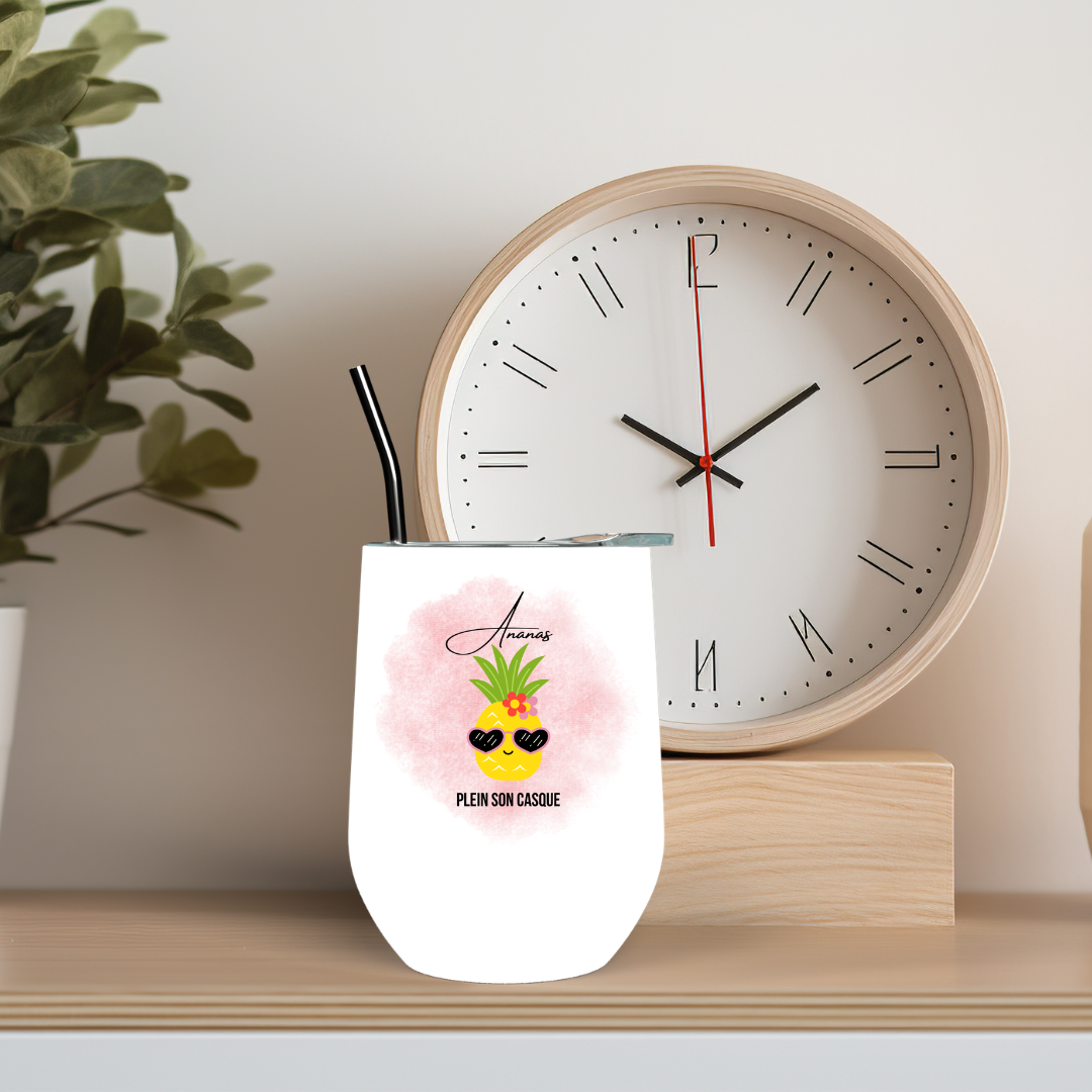 Tumbler verre à vin 12 oz personnalisé 🍷✨