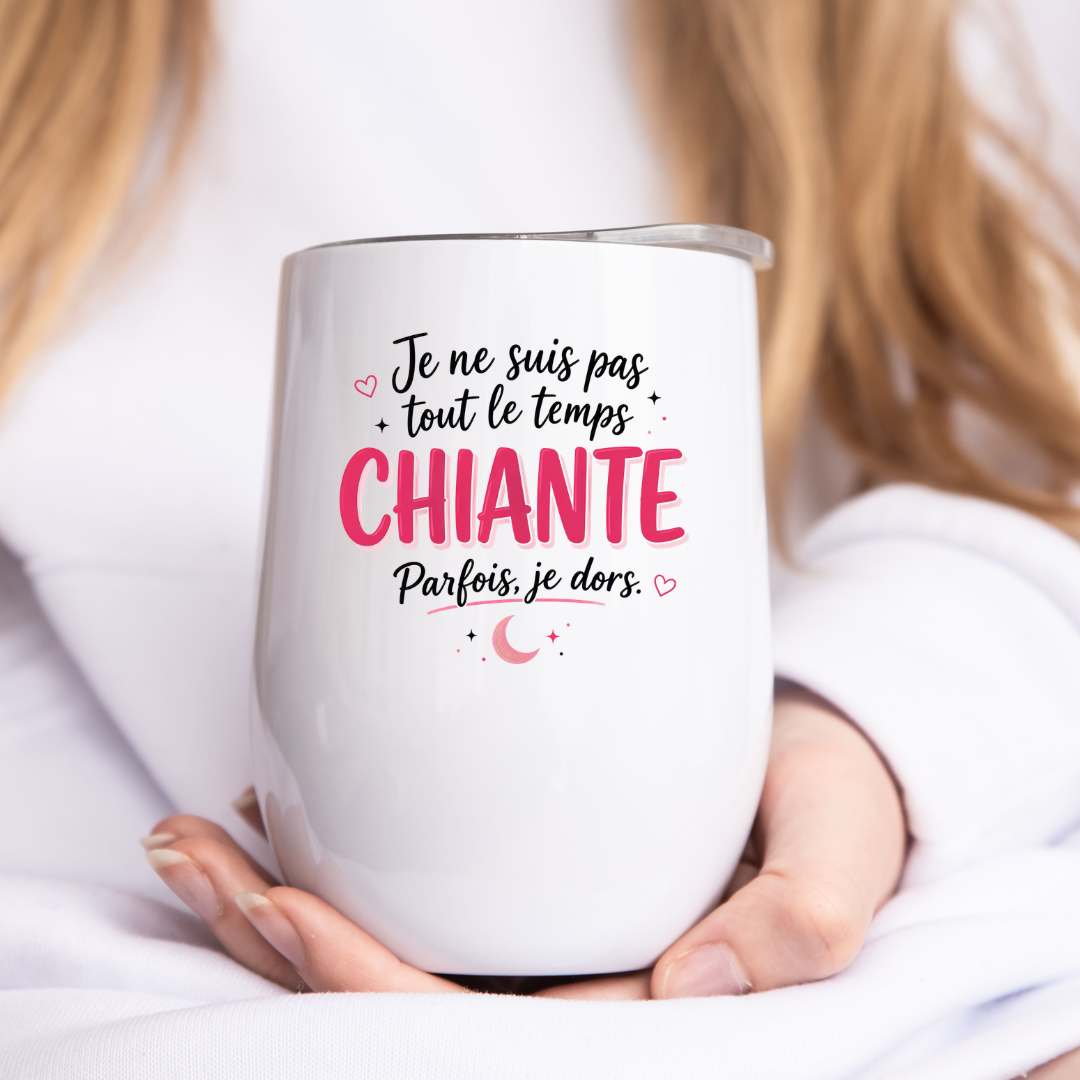 Tumbler verre à vin 12 oz personnalisé 🍷✨