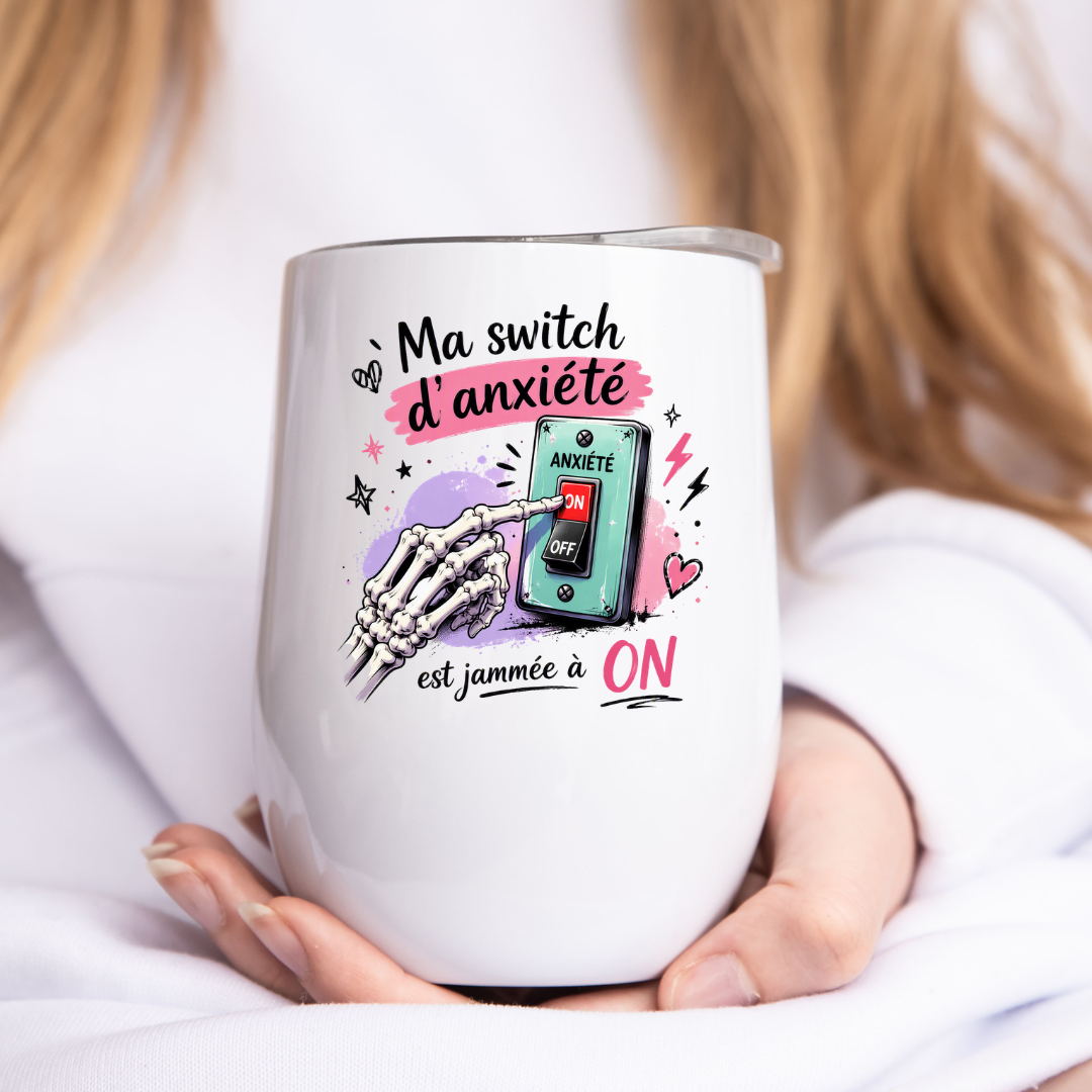 Tumbler verre à vin 12 oz personnalisé 🍷✨