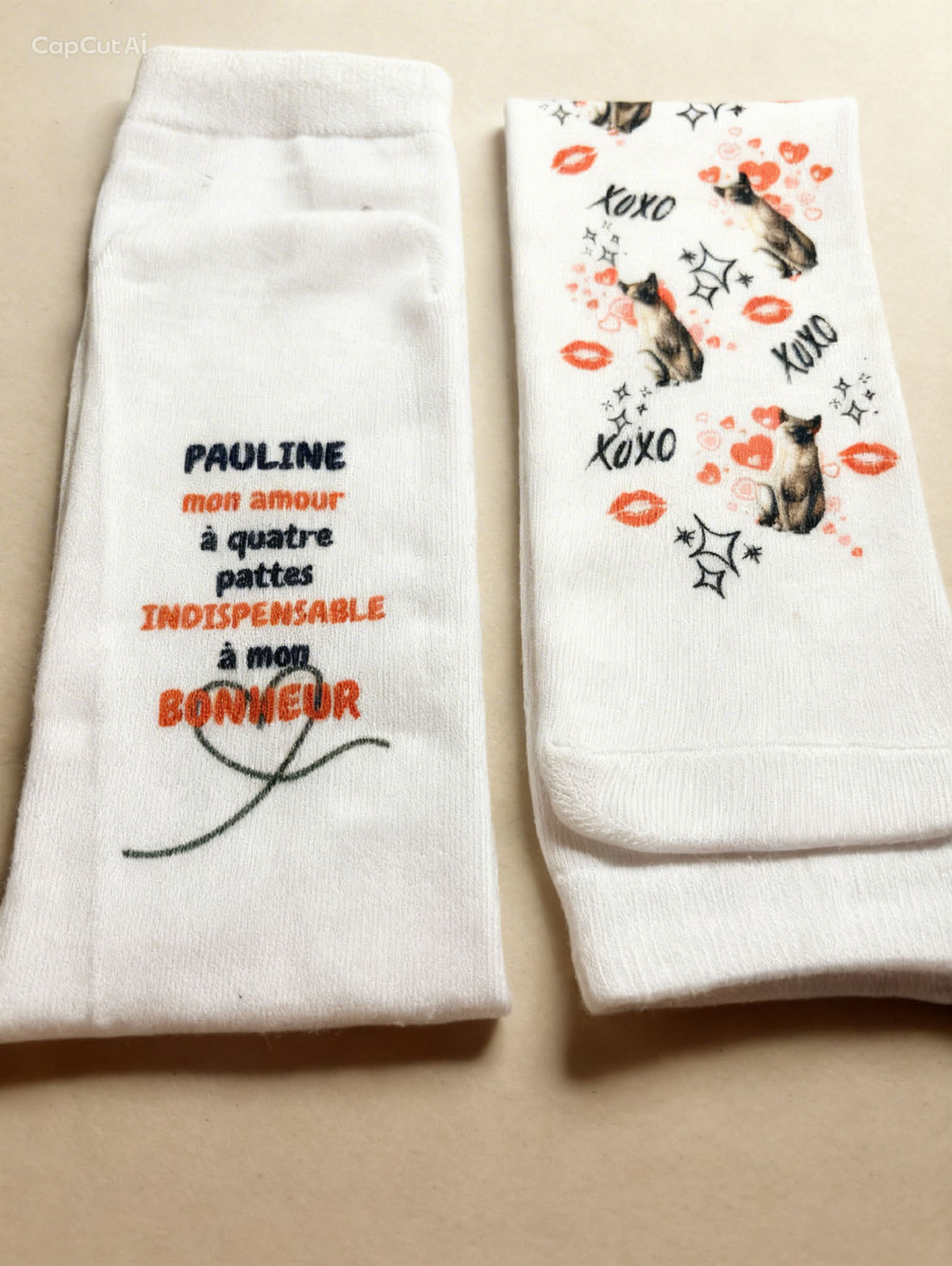 Paire de bas personnalisés